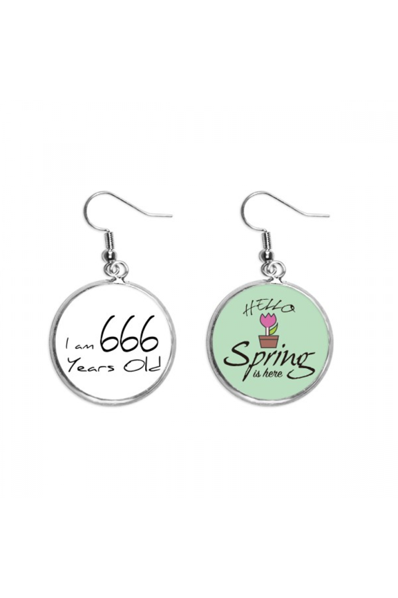 i am 666 years old age elderly decoration dangle season sp earring jewelry
