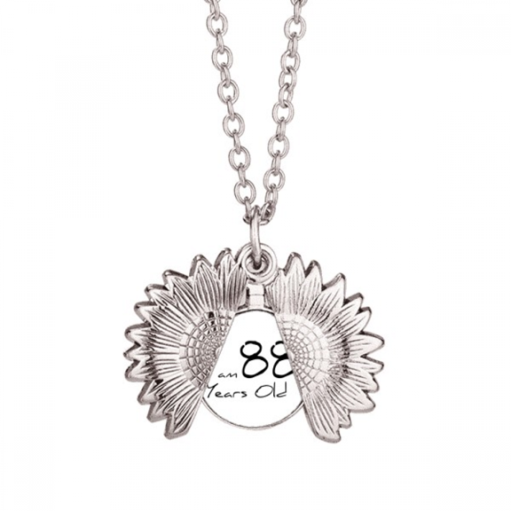 i am 88 years old age elderly sunflower necklace pendant locket jewelry