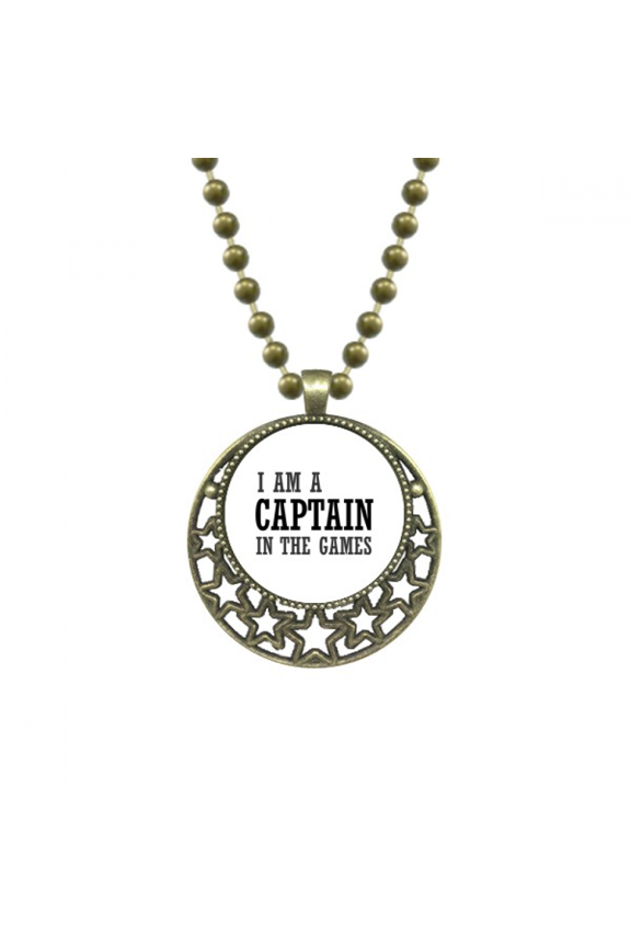 i am a capitan in the games pendant star necklmoon chain jewelry