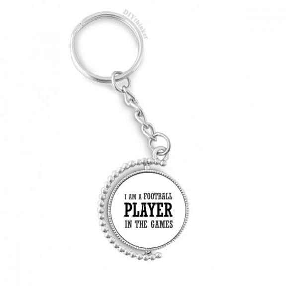 i am a football player in the games rotatable keyholder disc accessories chain clip