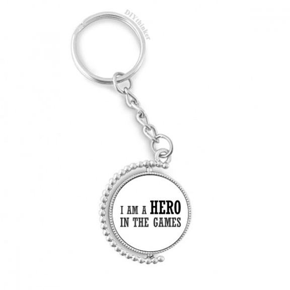 i am a hero in the games rotatable keyholder disc accessories chain clip