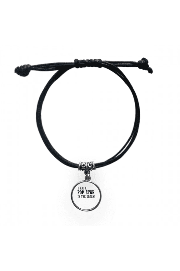 i am a pop star in the dream bracelet leather wristband black jewelry