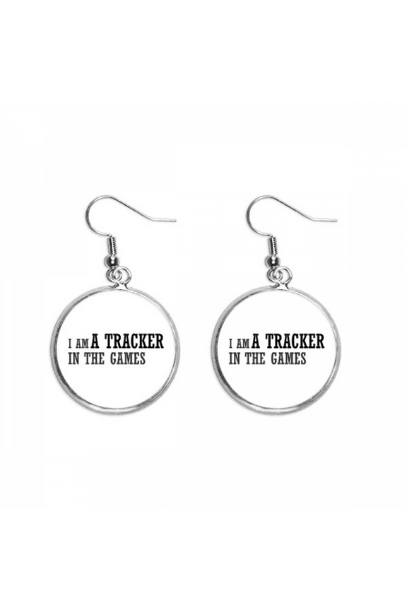 i am a tracker in the games ear dangle silver drop ear jewelry woman