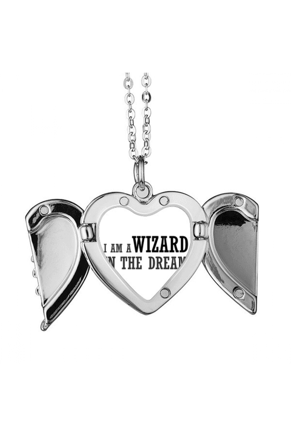i am a wizard in the dream angel wings necklpendant fashion