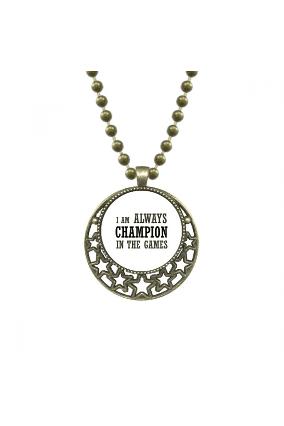 i am always best in the games pendant star necklmoon chain jewelry