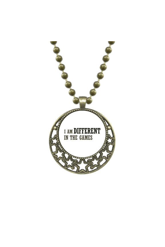i am different in the games pendant star necklmoon chain jewelry
