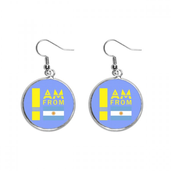 i am from argentina ear dangle silver drop ear jewelry woman