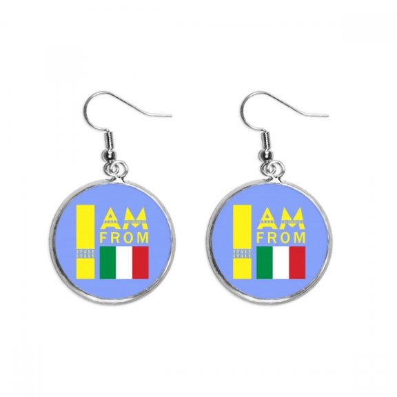 i am from italy ear dangle silver drop ear jewelry woman