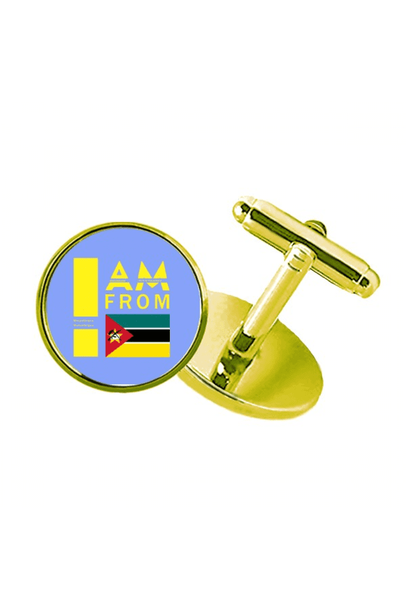 i am from mozambique art deco fashion studded business metal cufflinks en