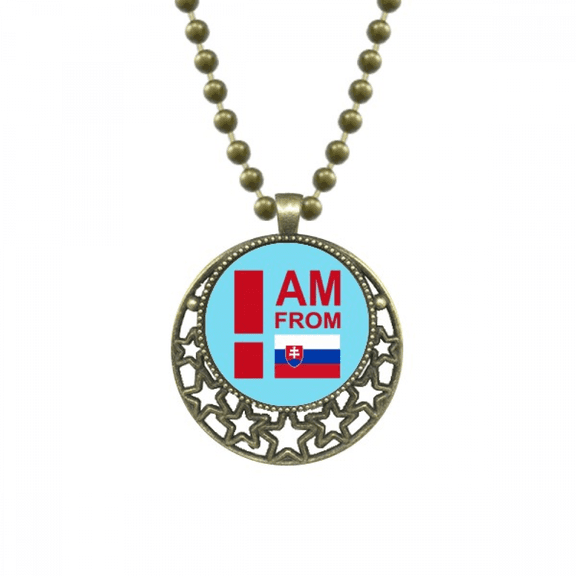 i am from slovakia art deco fashion pendant star necklmoon chain jewelry