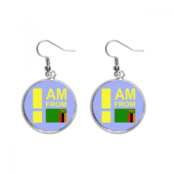 i am from zambia ear dangle silver drop ear jewelry woman
