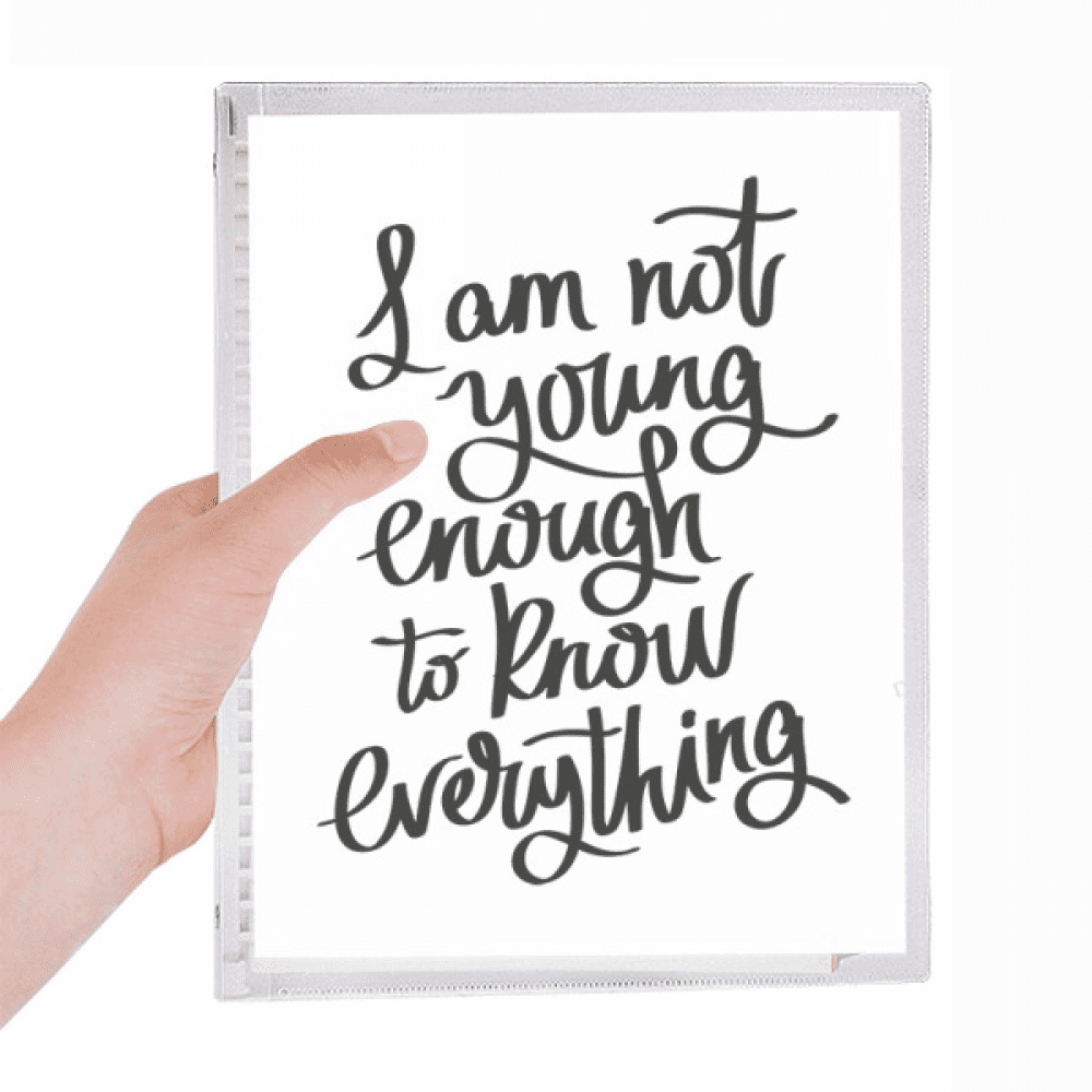 i am not young enouth to know everything notebook loose diary refillable journal statiry