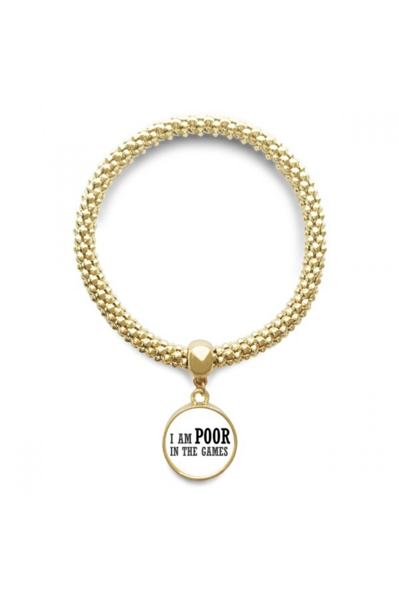 i am poor in the games en bracelet round pendant jewelry chain
