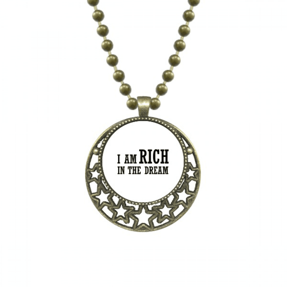 i am rich in the dream art deco fashion pendant star necklmoon chain jewelry