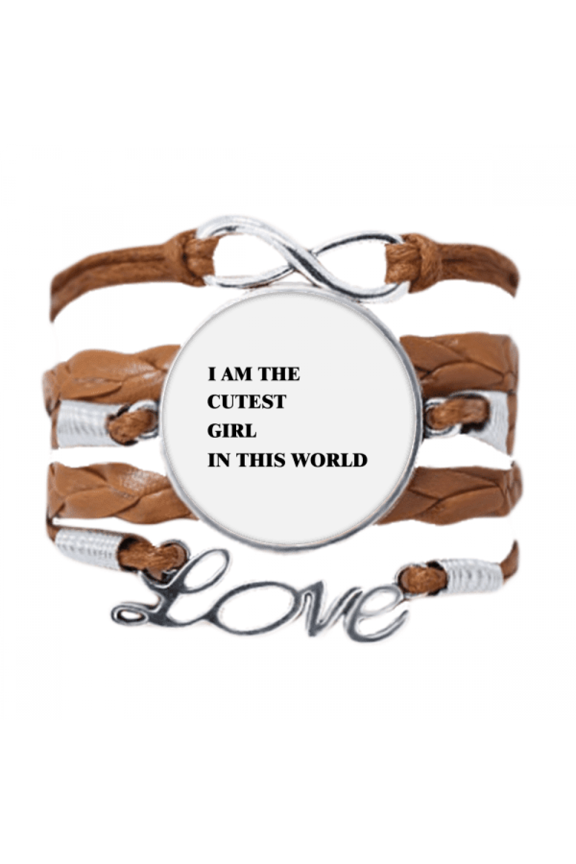 i am the cutest girl art deco fashion bracelet love chain ornament wristband