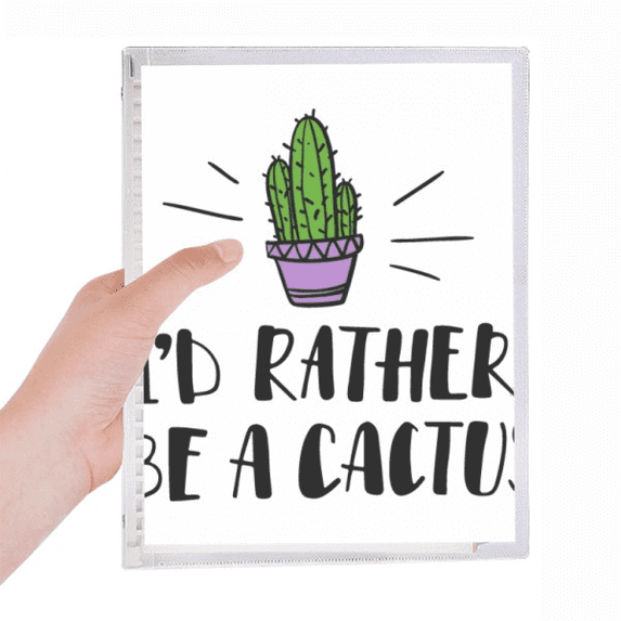 i'd rather be a cactus cactus notebook loose diary refillable journal statiry