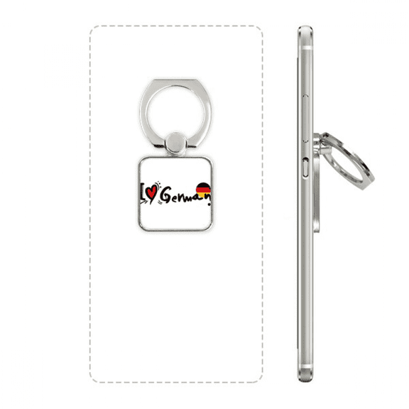 i love german world flag heart square cell ph stand holder bracket universal support