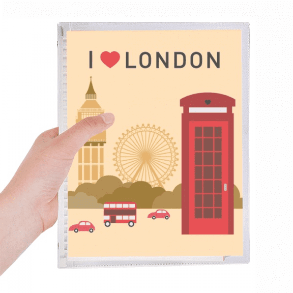 i love london uk post office flag mark notebook loose diary refillable journal statiry