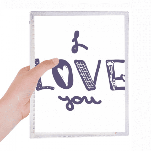 i love you cute quote handwrite notebook loose diary refillable journal statiry