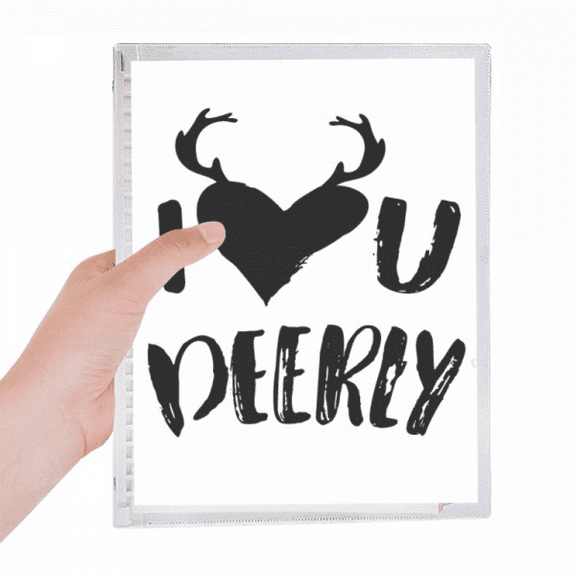 i love you deerly quote style notebook loose diary refillable journal statiry