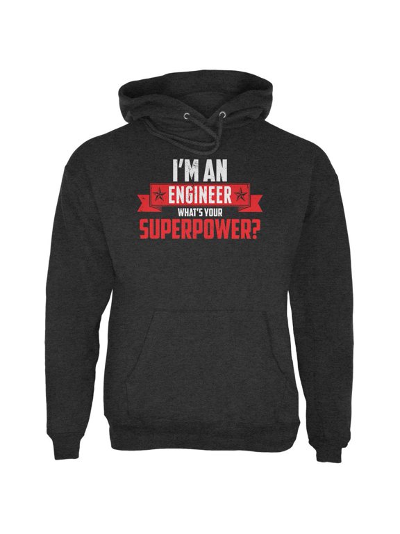 i'm an engineer what's your superpower charcoal heather adult hoodie