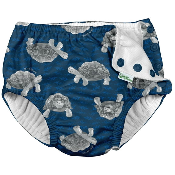 i play. Baby-Boys Reusable Swim Diaper Navy Tortoises 1 Count (Pack of 1)