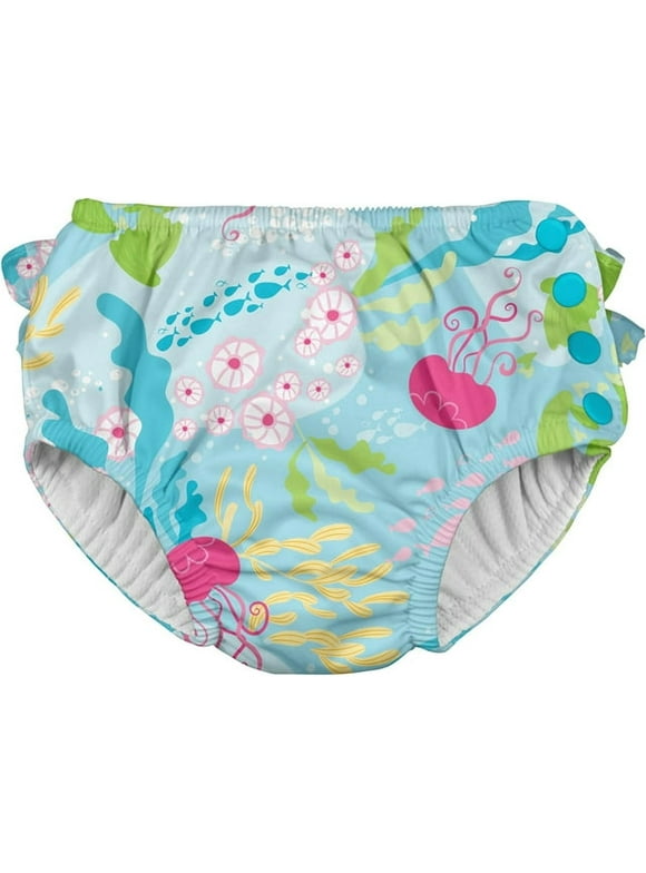 i play. Baby Snap Reusable Swim Diaper for Boys or Girls 3T Aqua Coral Reef