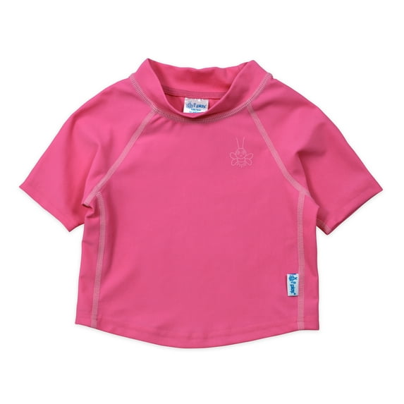 i play. Baby and Toddler Boy or Girl Unisex Short Sleeve Rashguard Swim Shirt, UPF 50+