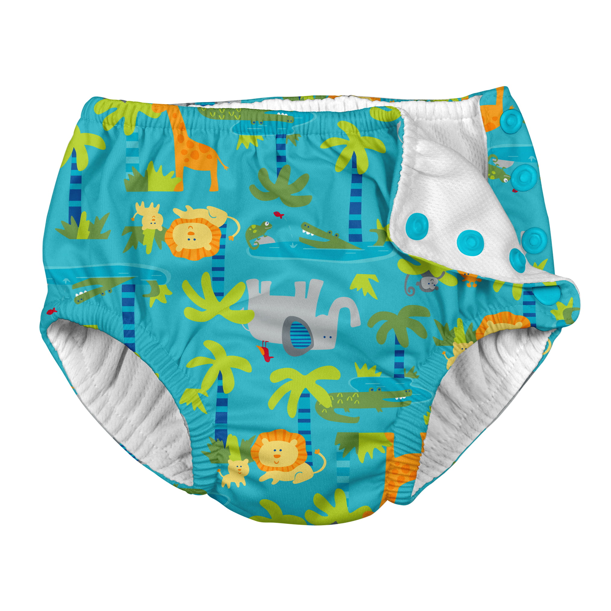 i play. Baby and Toddler Boys Snap Reusable Absorbent Swim Diaper 