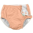 thumbnail image 1 of i play. Baby and Toddler Boys and Girls Snap Reusable Absorbent Solid Color Cloth Swim Diaper Coral 6 Months, 1 of 7