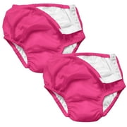 i play Baby and Toddler Snap Reusable Swim Diaper - Hot Pink - 2 Pack