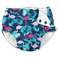 thumbnail image 1 of i play Unisex Reusable Absorbent Baby Swim Diapers - Swimming Suit Bottom | No Other Diaper Necessary Navy and Pink Flamingos 6 Months, 1 of 7