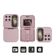 i17 Mini Flip Mobile Phone 2G GSM 1.77 Screen Speed Dial Torch Compact Foldable Phone