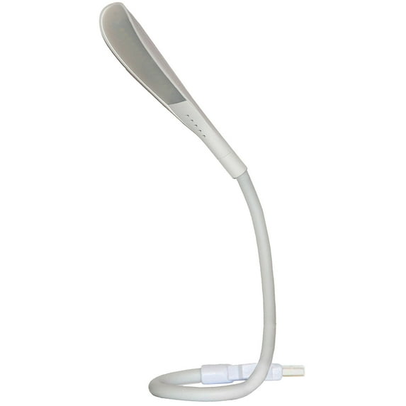 i2 Gear USB Reading Lamp with 14 Lights, Touch Switch and Flexible Neck - White