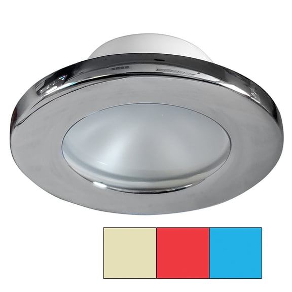 i2Systems Apeiron A3120 Screw Mount Light - Red, Warm White & Blue - Chrome Finish | Bundle of 2