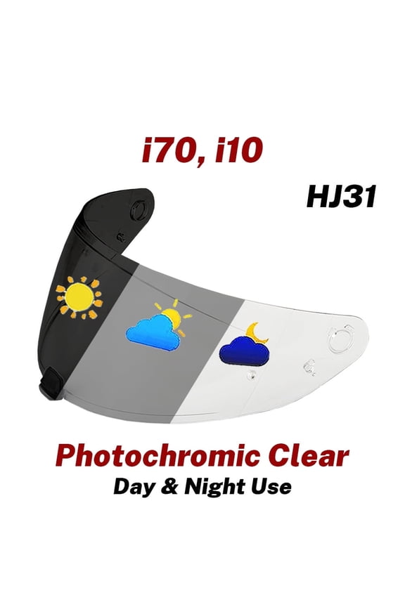 i70, i10 Photochromic Helmet Visor for HJC HJ31 Face Shield Motorcycle Lens Accessories