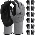thumbnail image 1 of i9 Essentials™ Safety Work Gloves, Micro-Foam Nitrile Coated Excellent Grip Glove for Men & Women General Purpose, 12 Pairs, 1 of 9