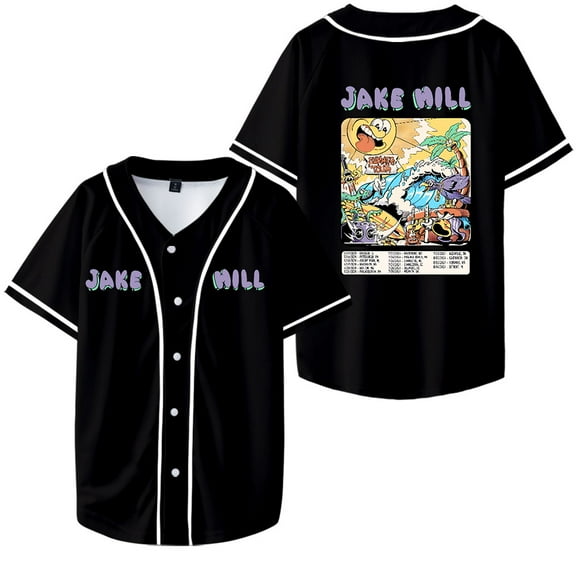 iAmJakeHill Baseball Jacket I am Jake Hill Summer Tour 2024 Merch Jackets Unisex Fashion Casual Short Sleeve Clothing