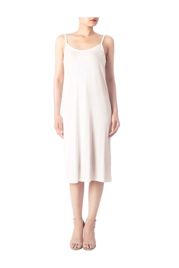 Women's Modal Cozy Knee Length Spaghetti Strap Full Slip