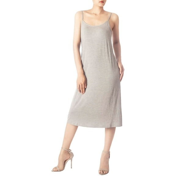 iB-iP Women's Modal Cozy Knee Length Spaghetti Strap Full Slip