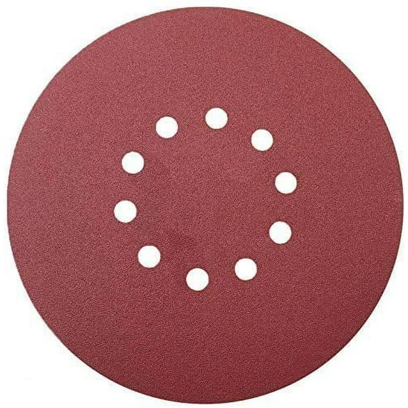 iBELL Sanding Disc 225mm (9") for IBELL Drywall Sander DS25-80 with 10 Holes for Dust Vacuum 80 Grit (10Pcs Pack)
