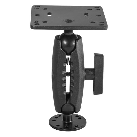 iBOLT 38mm / 1.5 inch Metal Circular AMPS Pattern to VESA 75 x 75 / VESA 100 x 100 Dual Ball Mount for Monitors, displays, or tvs- Featuring a 5-inch Aluminum 38mm Bizmount Arm