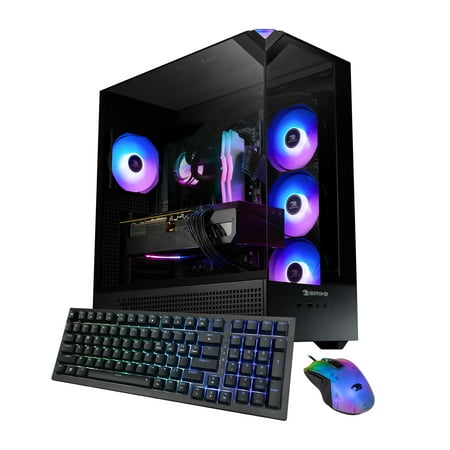 iBUYPOWER Element Black Gaming PC Desktop Computer Intel Core Ultra 9 285K CPU, NVIDIA GeForce RTX 5070Ti 16GB GPU, 32GB DDR5 RGB 5200MHz RAM, 2TB NVMe SSD Windows 11 Home Keyboard Mouse EBI9N57T01