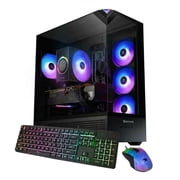 iBUYPOWER Element Gaming PC Desktop Computer AMD Ryzen 7 9700F CPU, NVIDIA GeForce RTX 5060Ti 16GB GPU, 32GB DDR5 5200MHz RAM, 1TB NVMe SSD, Windows 11 Home, Gamer Keyboard and Mouse - EBA7N56T03