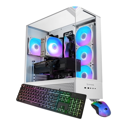 iBUYPOWER Element Gaming PC Desktop Computer Intel Core i7 14700F CPU, NVIDIA GeForce RTX 5060Ti 8GB GPU, 16GB DDR5 RGB 5200MHz RAM, 1TB NVMe SSD,Windows 11 Home,Gamer Keyboard and Mouse- EWI7N56T02