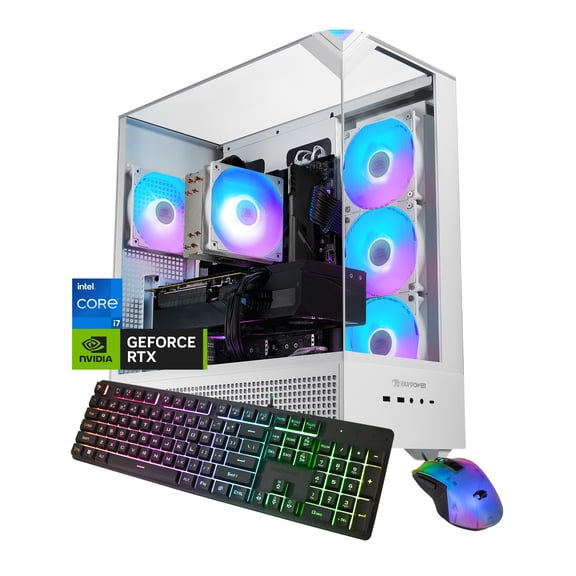 iBUYPOWER Element Gaming PC Desktop Computer Intel Core i7 14700F CPU, NVIDIA GeForce RTX 5060Ti 8GB GPU, 16GB DDR5 RGB 5200MHz RAM, 1TB NVMe SSD,Windows 11 Home,Gamer Keyboard and Mouse- EWI7N56T02