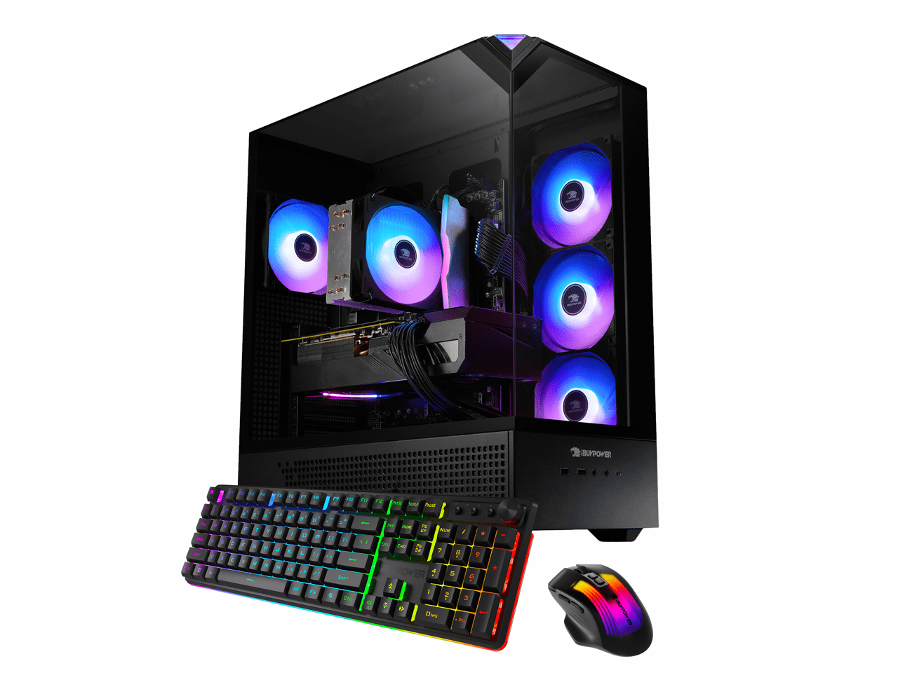 iBUYPOWER Element Gaming PC Desktop EBA5R96XT02 AMD Ryzen 5 8400F 16GB DDR5 1TB NVMe SSD AMD Radeon RX 9060 XT