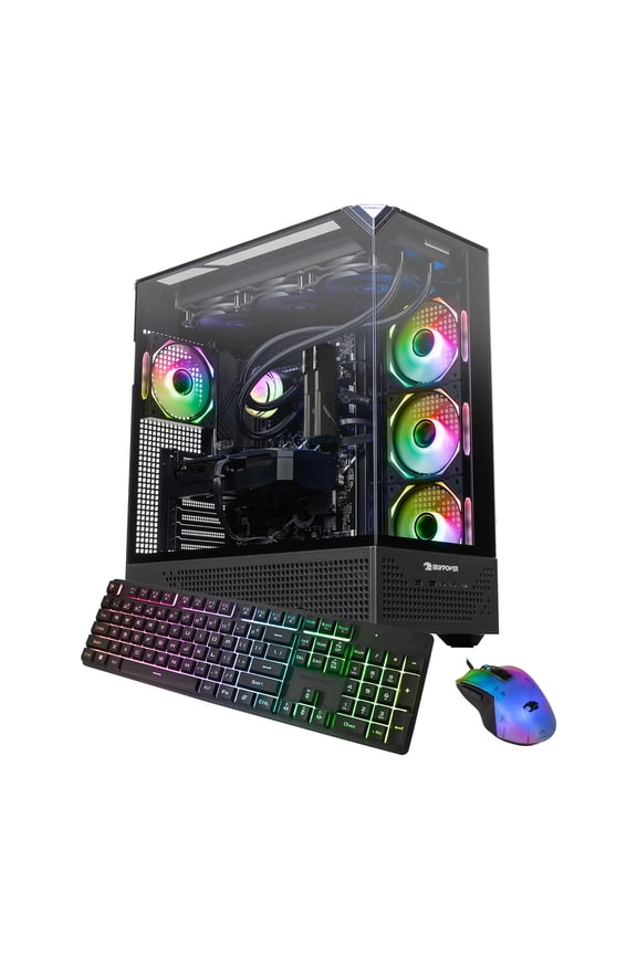 Element Pro Gaming PC Desktop, AMD Ryzen 7 7800X3D, NVIDIA GeForce RTX 5070 12GB, 32GB DDR5 RGB RAM, 1TB NVMe SSD, EPBA7N5701