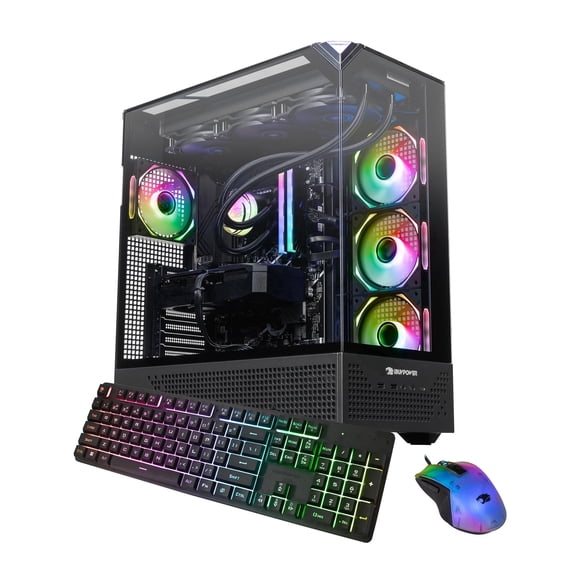 iBUYPOWER Element Pro Gaming PC Desktop Computer AMD Ryzen 9 7900X CPU, AMD Radeon RX 9070XT 16GB GPU, 32GB DDR5 RGB 5200MHz RAM, 2TB NVMe SSD, Windows 11 Home, Gamer Keyboard and Mouse -EPBA9R97XT01