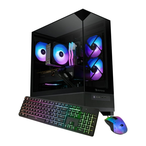 iBUYPOWER Element SE Gaming PC Desktop Computer AMD Ryzen 5 5500 CPU, NVIDIA GeForce RTX 5060 8GB GPU, 16GB DDR4 3200MHz RAM, 1TB NVMe SSD, Windows 11 Home, Gamer Keyboard and Mouse - ESA5N5601